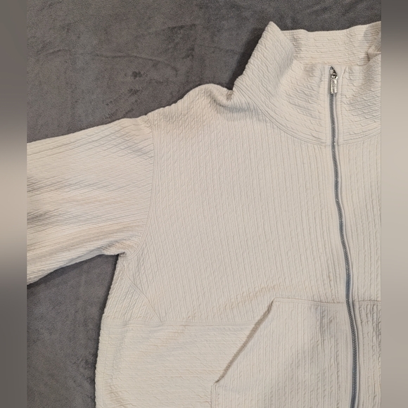 Lululemon Textured Crop Sweatshirt Oversized Jacket Neutral XL/XXL - Picture 9 of 16
